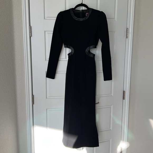 NWT STAUD Long Sleeve Dolce Cut Out Dress - Picture 8 of 11